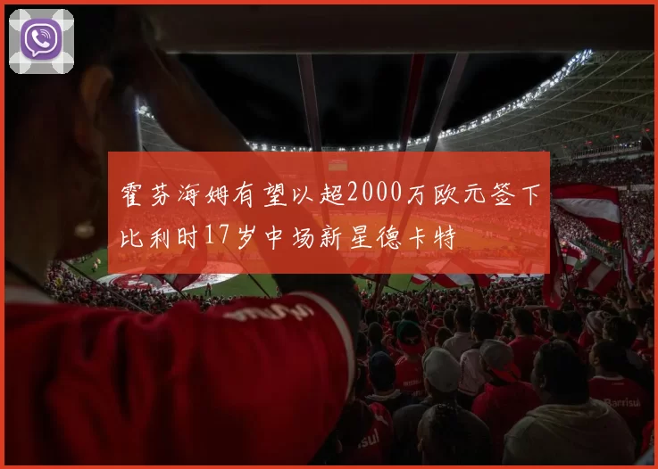 霍芬海姆有望以超2000万欧元签下比利时17岁中场新星德卡特